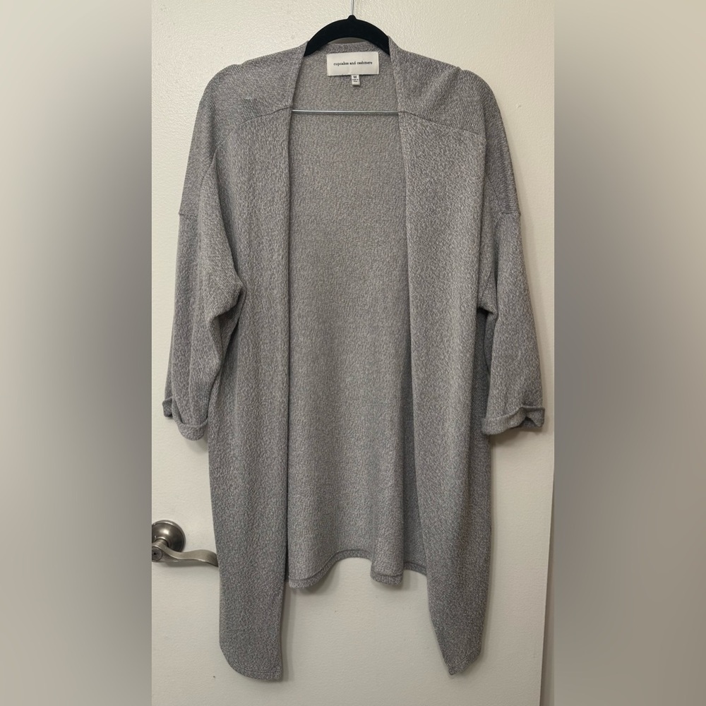 EUC Cupcakes and Cashmere Grey Cardigan | Soft Classic Button Front Sweater